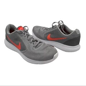 Nike Revolution 3 Gray Running Low Top Lace Up Sneakers Size 8.5 Women's